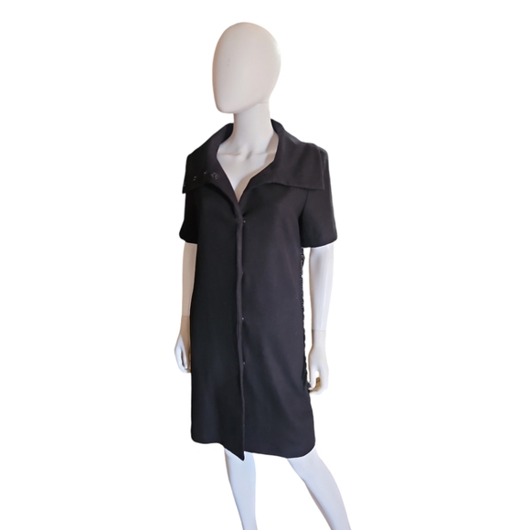 JENNI KAYNE | Wool Blend Knee Length Dress w Embellished Side Panels ~ Size US 6 - Picture 1 of 13